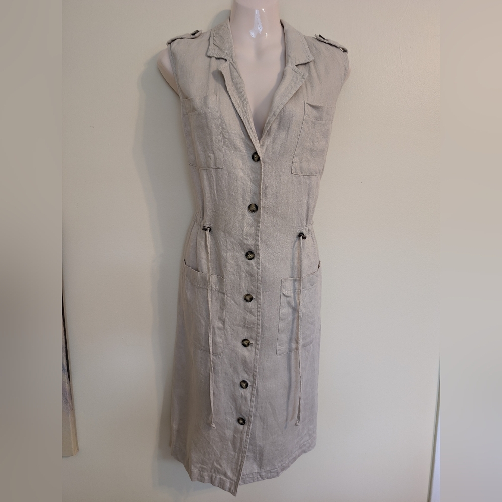 Laura Ashley 100% Linen Dress 8